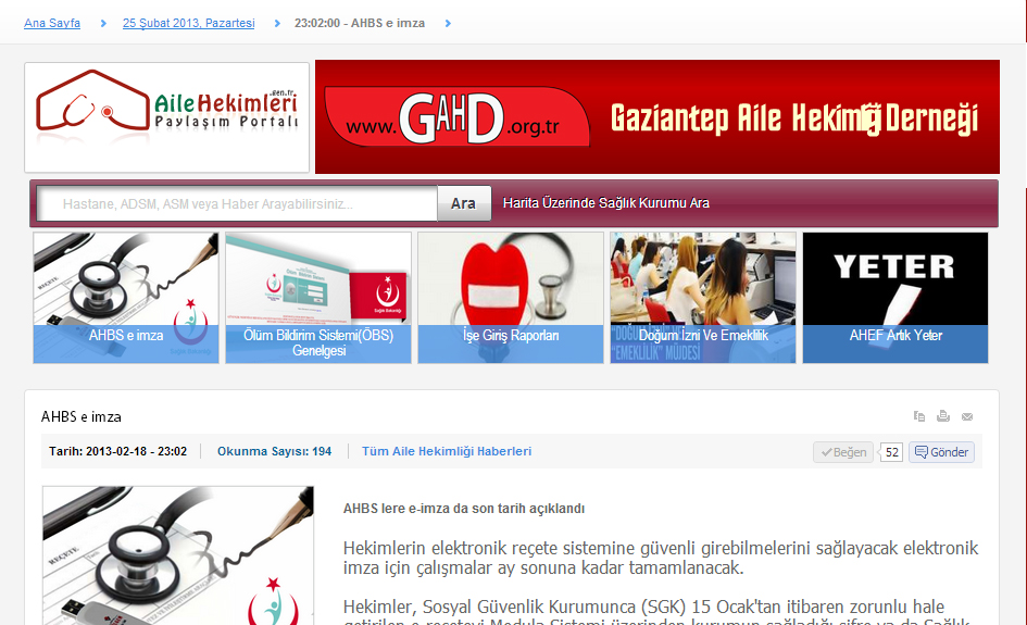 Aile Hekimleri Paylaşım Platformu