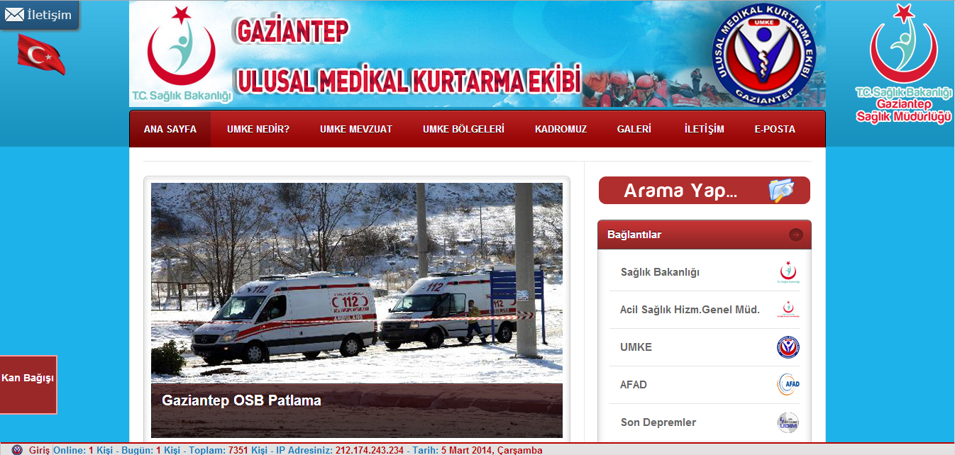 Ulusal Medikal Kurtarma Ekibi | GAZİANTEP